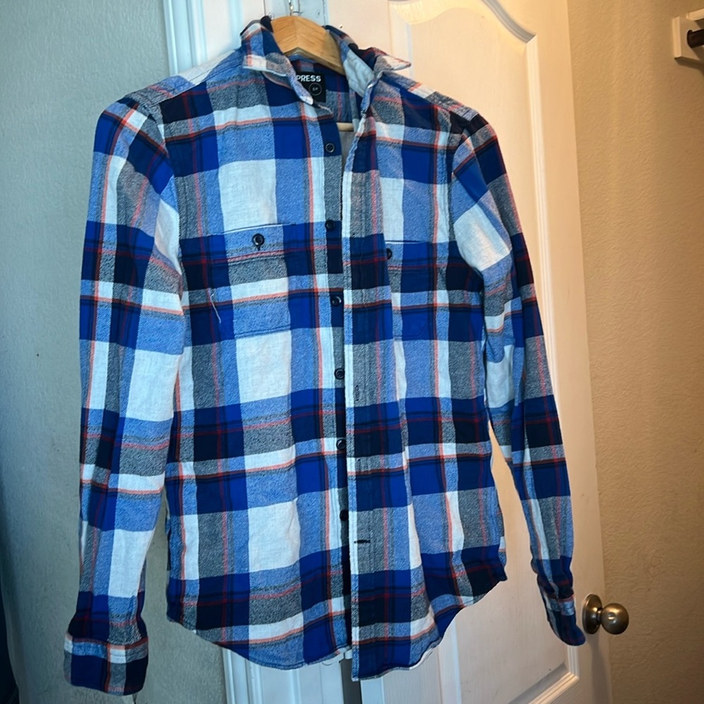 Express Flannel Button Down Long Sleeve